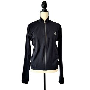 Campagnolo black rain proof cycling zipper closure windbreaker jacket size S